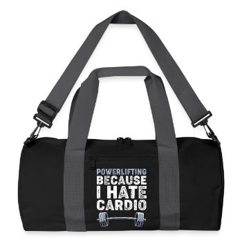 Bodybuilder Deadlift Gym Fitness Workout Dumbbell - Recycled Duffel Bag - black/graphite grey - Front