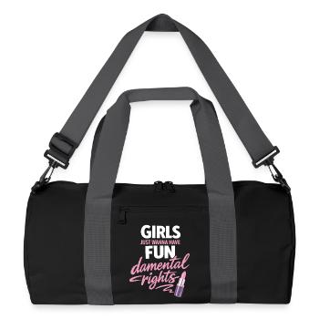 Les filles veulent juste avoir des droits de s’amuser - Sac de sport recyclé - noir/gris graphite - Devant