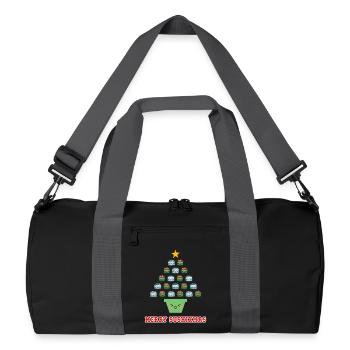 Cute Sushi Love Xmas Kawaii Merry Sushixmas - Recycled Duffel Bag - black/graphite grey - Front