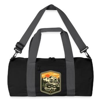 Camping Shirt für Dachzelt Offroad Fans - Recycelte Duffel Bag - Schwarz/Graphitgrau - Vorne
