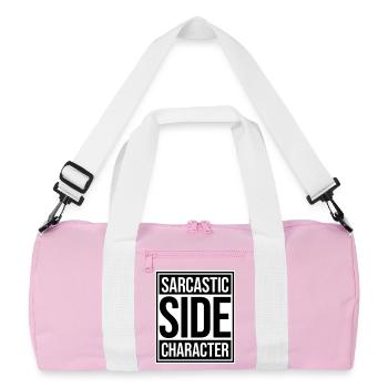 Sarcastic Side Character Lustig Sarkastisch Spruch - Recycelte Duffel Bag - Rosa/Weiß - Vorne