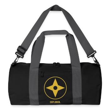 Minimalist Explorer Gold Design - Recycled Duffel Bag - black/graphite grey - Front