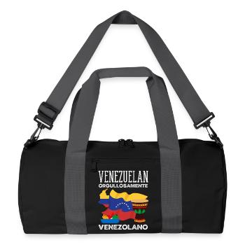Venezuela Flagge Stolz & Heimat Venezuela - Recycelte Duffel Bag - Schwarz/Graphitgrau - Vorne