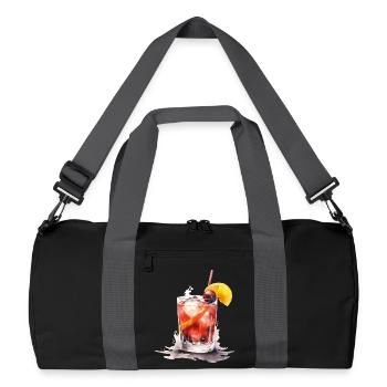 Water Glass Watercolor Citrus - Recycled Duffel Bag - black/graphite grey - Front