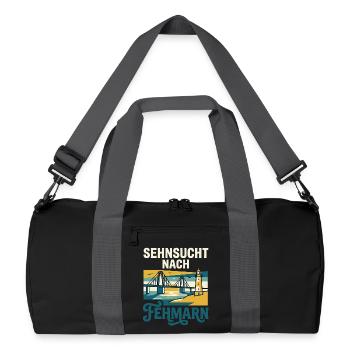 Fehmarn Sehnsucht - Recycelte Duffel Bag - Schwarz/Graphitgrau - Vorne