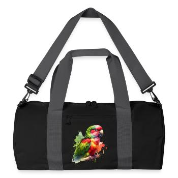 Don de la perruche Alexandra - Sac de sport recyclé - noir/gris graphite - Devant
