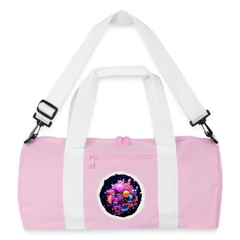 Bulles funky cosmiques - Sac de sport recyclé - rose/blanc - Devant