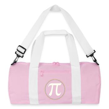 π en cercle – L’élégance des constantes - Sac de sport recyclé - rose/blanc - Devant