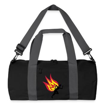 Jogger Feuer - Recycelte Duffel Bag - Schwarz/Graphitgrau - Vorne