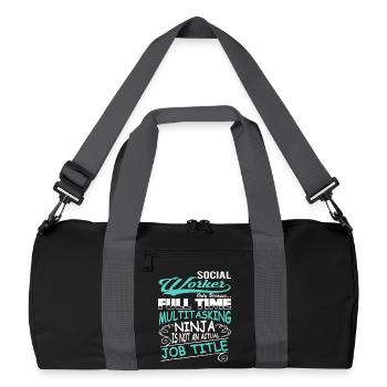 Chemise de titre d’emploi de travailleur social - Sac de sport recyclé - noir/gris graphite - Devant
