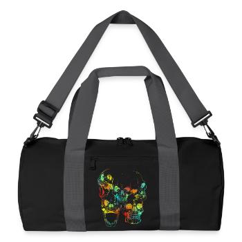 Skulls - Recycelte Duffel Bag - Schwarz/Graphitgrau - Vorne