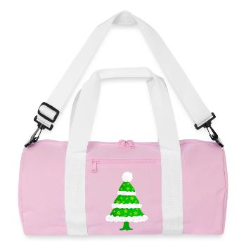 Sapin de Noël - Sac de sport recyclé - rose/blanc - Devant