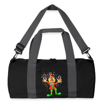 Clown de carnaval - Sac de sport recyclé - noir/gris graphite - Devant