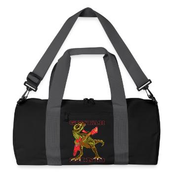 Dinosaur with guitar - Recycled Duffel Bag - black/graphite grey - Front