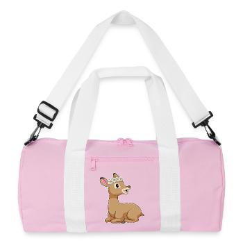 Reh Gänseblümchen  - Recycelte Duffel Bag - Rosa/Weiß - Vorne