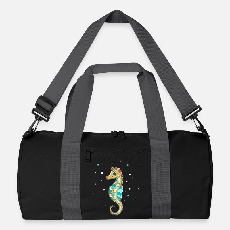 Seepferdchen süßes Motiv Recycelte Duffel Bag