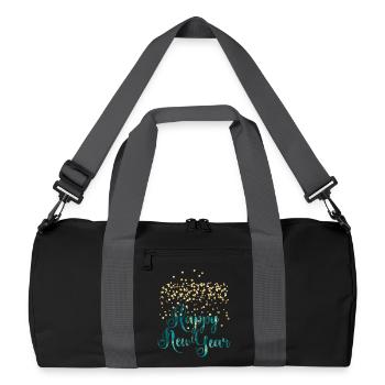 Lettres du Nouvel An - Sac de sport recyclé - noir/gris graphite - Devant