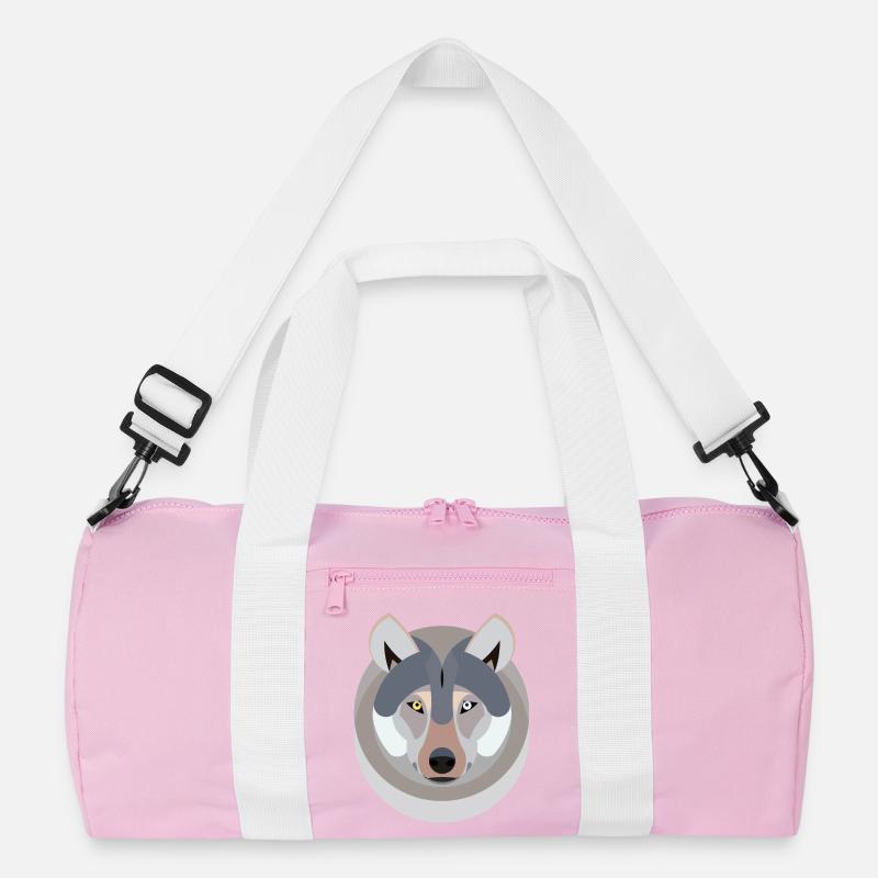 Wolf als Grafik Recycelte Duffel Bag