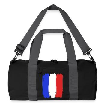 Drapeau France Tricolore - Sac de sport recyclé - noir/gris graphite - Devant
