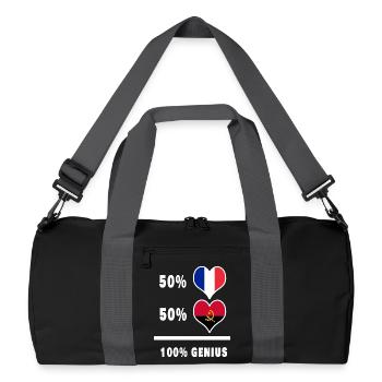 Drapeaux Angola et France 100% génial - Sac de sport recyclé - noir/gris graphite - Devant