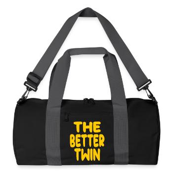 Je suis le plus beau jumeau - Sac de sport recyclé - noir/gris graphite - Devant