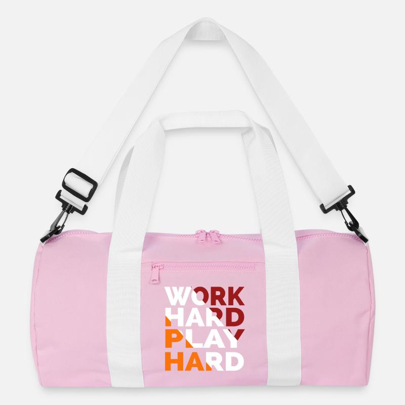Arbeite hart, spiele hart Recycelte Duffel Bag