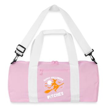Joyeuses sorcières d'Halloween - Sac de sport recyclé - rose/blanc - Devant