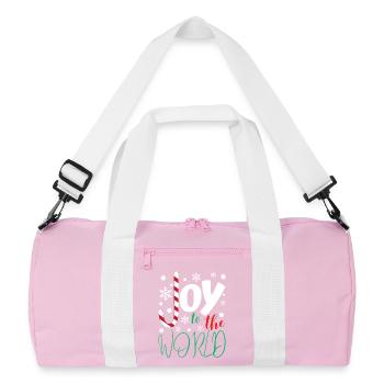 La joie dans le monde - Sac de sport recyclé - rose/blanc - Devant