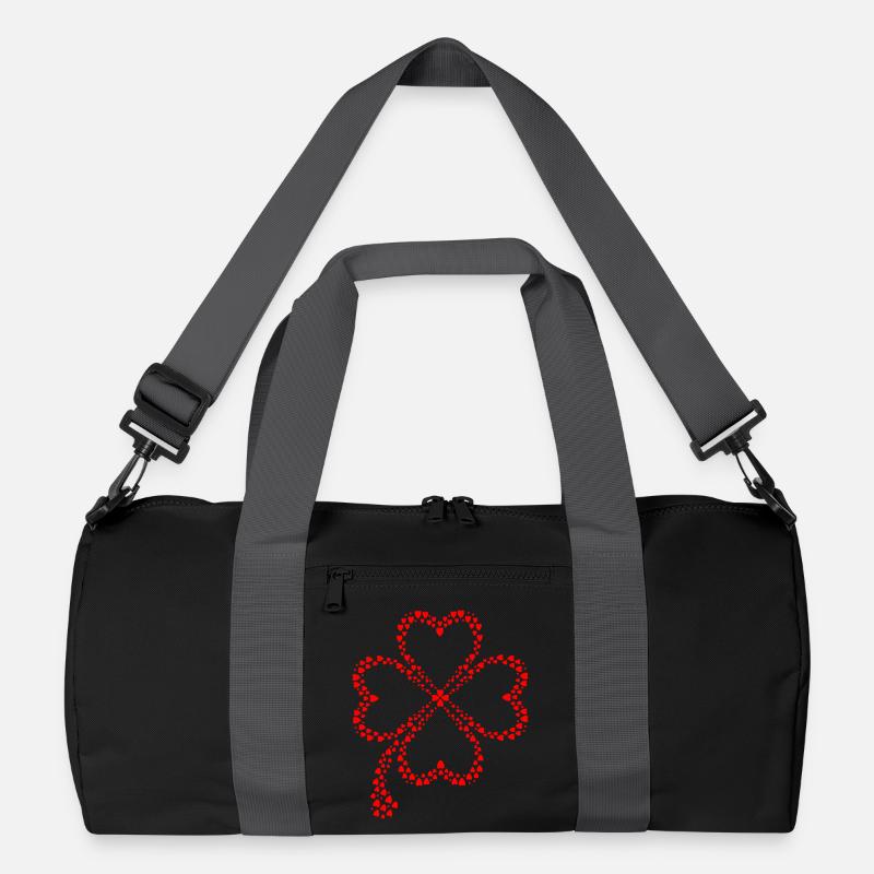 Kleeblatt Klee Design - Recycelte Duffel Bag - Schwarz/Graphitgrau