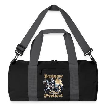 Mittelalter Festival - Recycelte Duffel Bag - Schwarz/Graphitgrau - Vorne