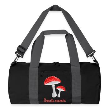 Autumn mushrooms - Recycled Duffel Bag - black/graphite grey - Front