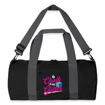 La craie est mon éclat - Citation de billard Cue Sports - Sac de sport recyclé - noir/gris graphite - Devant