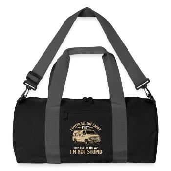 I Gotta See The Candy First Halloween Joke - Recycled Duffel Bag - black/graphite grey - Front