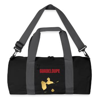 Guadeloupe West Indies Golden Map T-shirt - Recycled Duffel Bag - black/graphite grey - Front