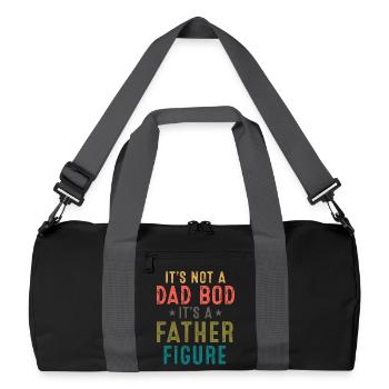 Father Figure: Not a Dad Bod - Recycled Duffel Bag - black/graphite grey - Front