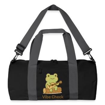 Frog on Log Acoustic Guitar - Recycled Duffel Bag - black/graphite grey - Front