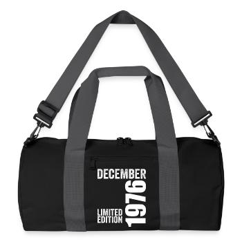 Cadeau Anniversaire Rétro - Décembre 1976 - Sac de sport recyclé - noir/gris graphite - Devant
