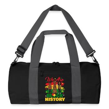 We Are Black Geschichte – Stolz auf kulturelle Einheit - Recycelte Duffel Bag - Schwarz/Graphitgrau - Vorne