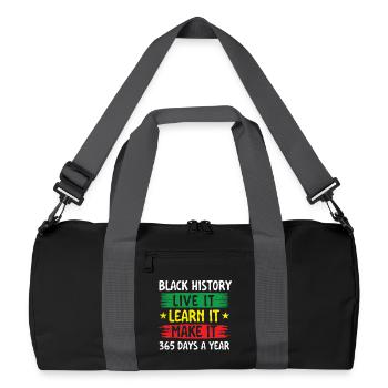 Histoire des Noirs Vivre Apprendre Faire Ça - Africain - Sac de sport recyclé - noir/gris graphite - Devant
