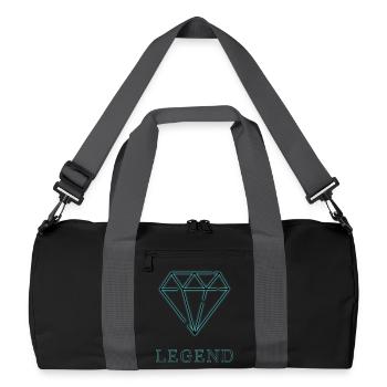 LÉGENDE – Conception en diamant - Sac de sport recyclé - noir/gris graphite - Devant
