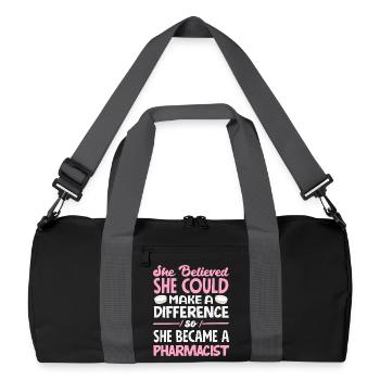 Apotheker Pharmazeutisch-technischer - Recycelte Duffel Bag - Schwarz/Graphitgrau - Vorne
