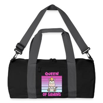 game queen controller - Recycelte Duffel Bag - Schwarz/Graphitgrau - Vorne