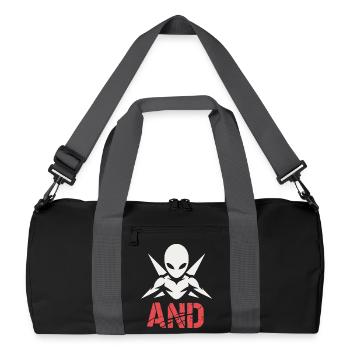 Alien Ninja Emblem - Recycled Duffel Bag - black/graphite grey - Front