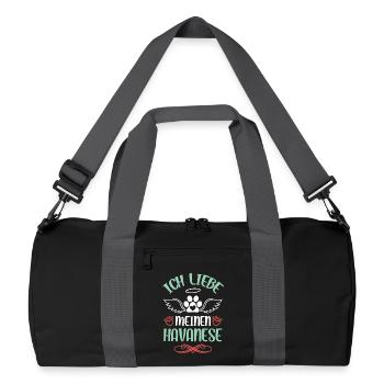 Amour havanais avec des ailes - Sac de sport recyclé - noir/gris graphite - Devant