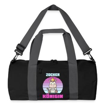 gamen - Recycelte Duffel Bag - Schwarz/Graphitgrau - Vorne