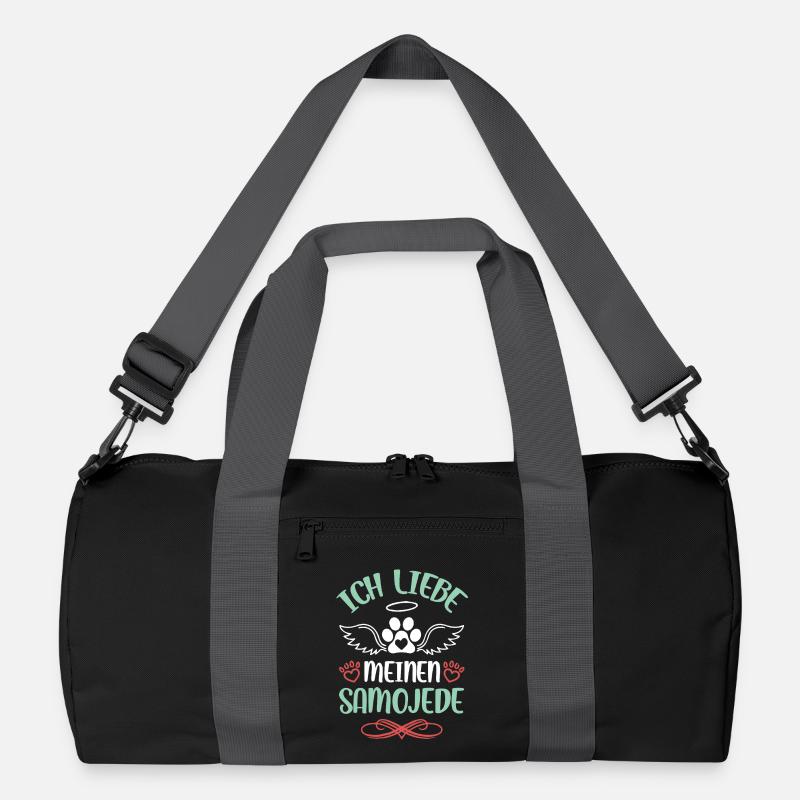 Ich liebe mein Samojede Recycelte Duffel Bag