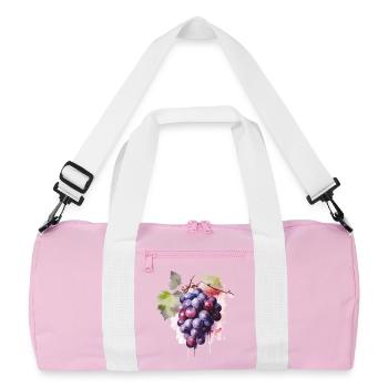 Raisins Aquarelle - Sac de sport recyclé - rose/blanc - Devant