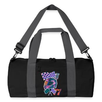 Retro Wave Driver - Recycled Duffel Bag - black/graphite grey - Front