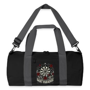 Paradis des fléchettes, T-shirt d’idée-cadeau, Sweat à capuche, Tasse - Sac de sport recyclé - noir/gris graphite - Devant