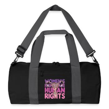 Women's Rights Are Human Rights  - Recycled Duffel Bag - black/graphite grey - Front